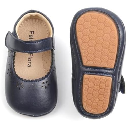 Felix & Flora Soft Sole Baby Shoes - Infant Baby Walking Shoes Moccasinss Rubber Sole Crib Shoes