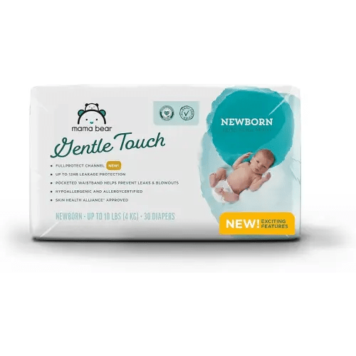 Amazon Brand - Mama Bear Gentle Touch Diapers, Size Newborn, 30 Count