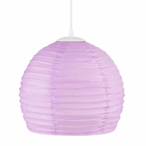 Elmore 1-Light Purple Pendant Light with Paper Shade