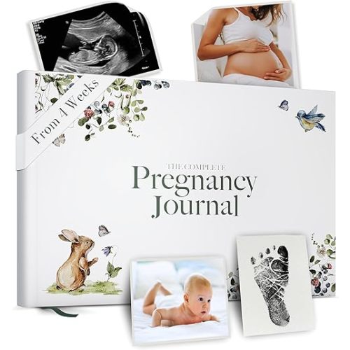 Pregnancy Journal and Memory Book - 40 Weekly Calendars Milestone Journey - 196 Page Baby Book - Space For Ultrasound Photos & Tracking (Forest)