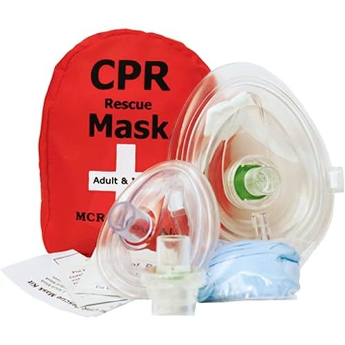 Adult & Infant CPR Mask Combo Kit with 2 Valves, MCR Medical