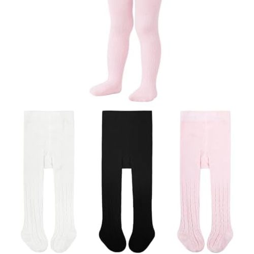 American Trends Baby Tights for Girls Cable Knit Cotton Newborn Pantyhose Soft Seamless Leggings Seamless for Infant Toddler
