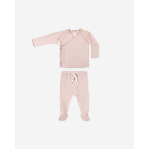 Wrap Top + Footed Pant Set || Rose – Quincy Mae