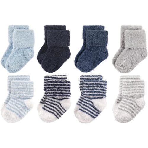 Hudson Baby Baby Girls' Cotton Rich Newborn and Terry Socks