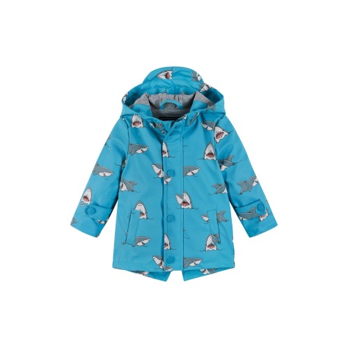 Andy & Evan Shark Print Waterproof Hooded Raincoat | Nordstromrack
