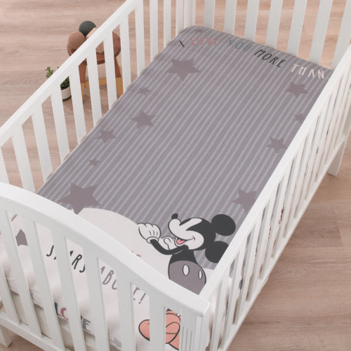 Disney Mickey Mouse Love Mickey Photo Op 100% Cotton Fitted Crib Sheet | Wayfair