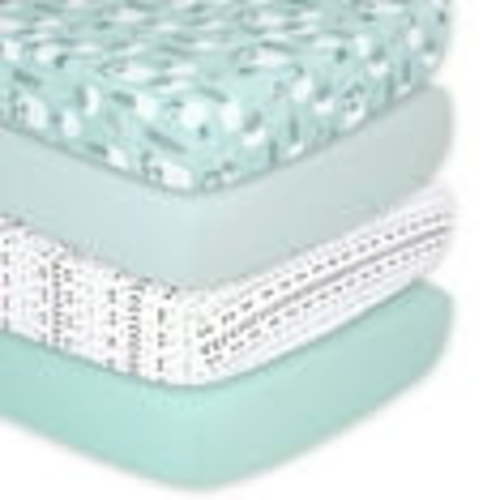 Peanutshell 4 Pack Baby Crib Sheets Set for Boys or Girls, Cactus Fitted