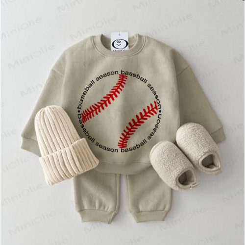 BASEBALL SEASON Baby 2-piece Grey Green Set