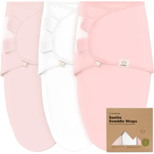 3-Pack Organic Baby Swaddle Sleep Sacks - Newborn Swaddle Sack, Ergonomic Baby Swaddles 0-3 Months, Swaddles for Newborns, Baby Sleep Sack, Baby Swaddle Blanket Wrap, Baby Essentials (Candy)