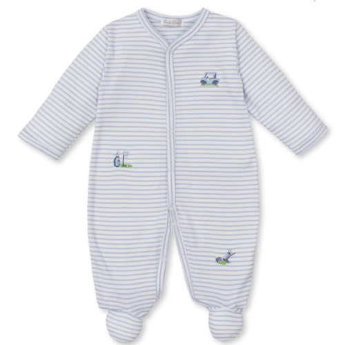 Fairway Foursome Blue Stripe Footie