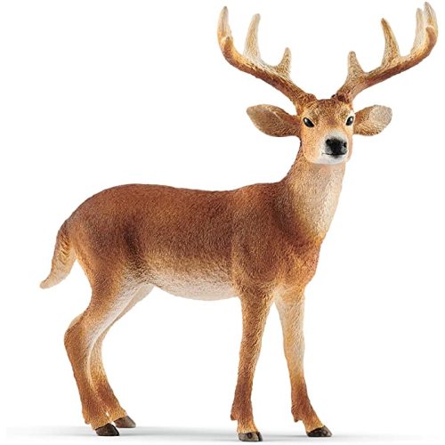 Schleich Wild Life, Animal Figurine, Animal Toys for Boys and Girls 3-8 Years Old, White-Tailed Buck, Ages 3+