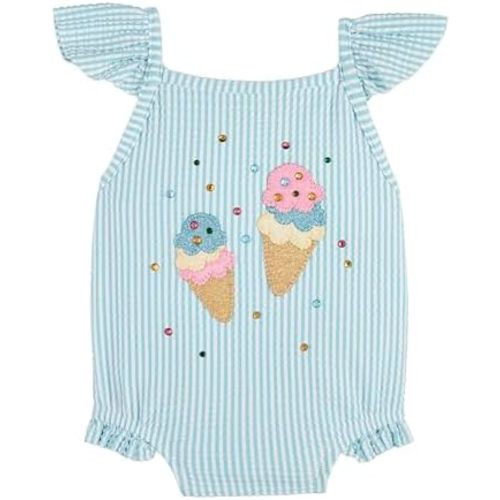 Mud Pie baby-girls Children's Seersucker Icecream 1pc