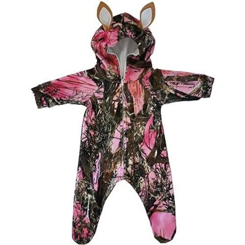 Huntsie Fleece Onesie with Hood - Camo Hoodie with Ears
