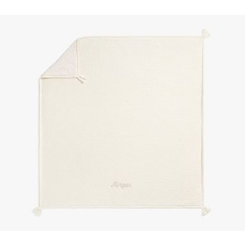 Oversized Luxe Knit Sherpa Baby Blanket , 47x47 , Ivory