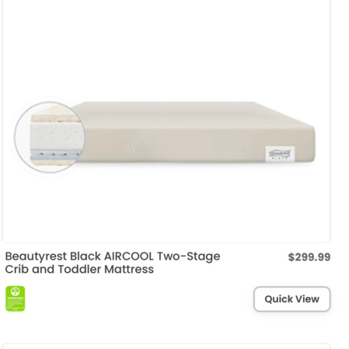 Beautyrest Black AIRCOOL Two-Stage Crib and Toddler | Delta Children