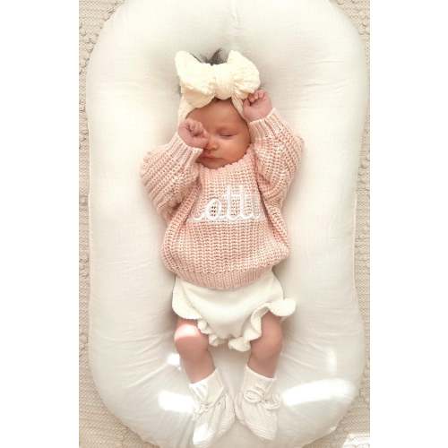 CHUNKY KNIT JUMPER - BABY PINK