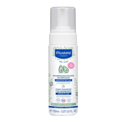 Mustela Newborn Baby Foam Shampoo for Cradle Cap - 5.07 fl oz