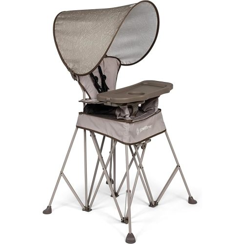 Baby Delight Go with Me Uplift Deluxe Portable High Chair | Travel High Chair | Sun Canopy | Indoor and Outdoor | Sandstone