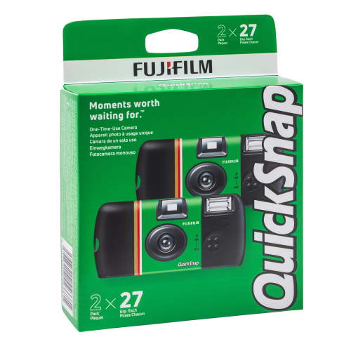 Fujifilm Disposable 35mm Camera with Flash, Film Develop, 2 Pack