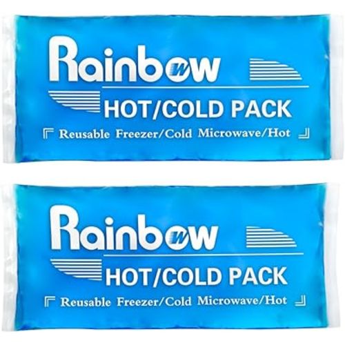 Soft Ice Packs Reusable Gel Pack 2, Hot and Cold Gel Ice Packs for Injuries, Headaches, Joint Pain Relief, Comfort Ice Gel Pack Flexible Therapy on Neck, Ankle, Knee, Leg, Shoulder, Elbow, Wrist, Feet