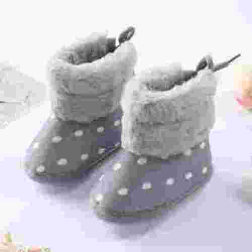Shldybc Babys Boy Girl Boots Newborn Shoes Winter Snow Bowknot No-Slip Soft Sole Warm Infant Toddler Prewalker Booties Merry Christmas!