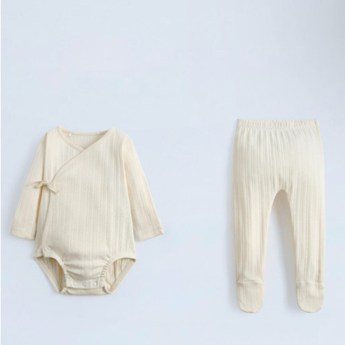 ZARA Pointelle bodysuit and footie legging
