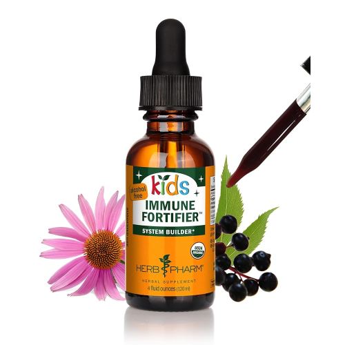 Herb Pharm Kids Certified-Organic Alcohol-Free Immune Fortifier Liquid Herbal Formula, 1 Ounce