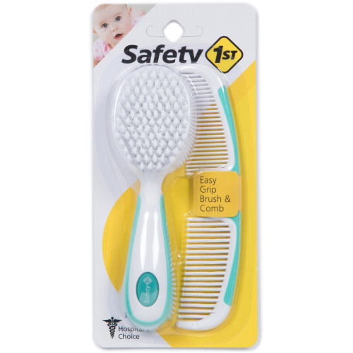 Safety 1ˢᵗ Easy Grip Brush & Comb, White