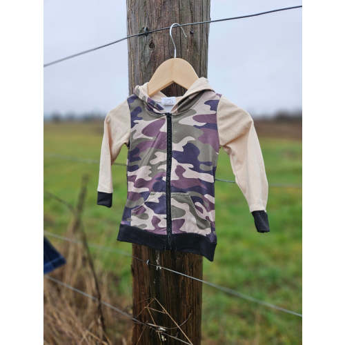 Camo Hooded Lightweight Zip Up – Country Chic Baby Co