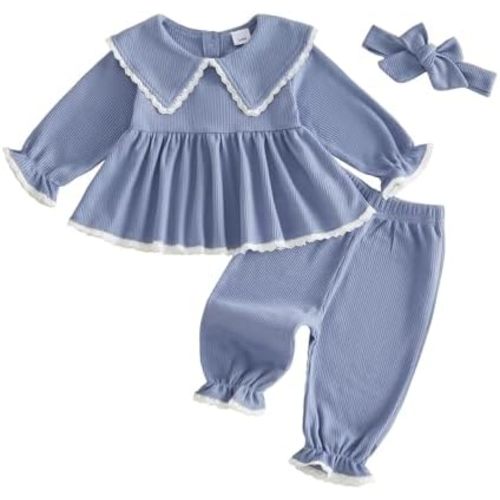 Toddler Baby Girl Clothes Little Girls Fall Outfits Winter 3pcs Pants Set
