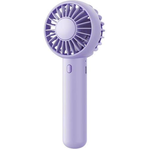 Gaiatop Mini Portable Fan, Small and Powerful, Cute Design 3 Speed Personal Handheld fan and Desktop with Base, Lightweight USB Rechargeable for Travel Lash Makeup Girl Women Summer Gift Purple