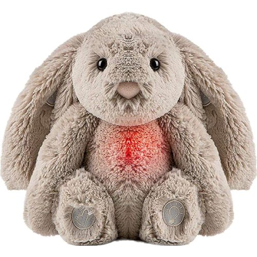 Gemma Joy Bedtime Bunny Baby Soother with Cry Activated Sensor, Plush Stuffed Animal for Newborn Infants, Calming Light, Lullaby Music, White Noise, Shhusher and Mother’s Heartbeat