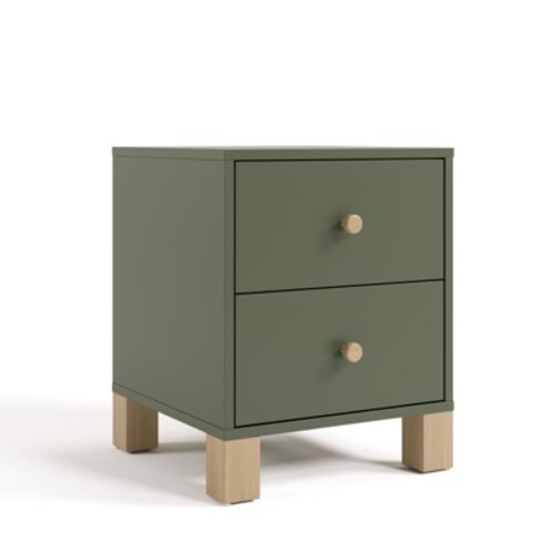 Storkcraft California Nightstand, Olive with Driftwood
