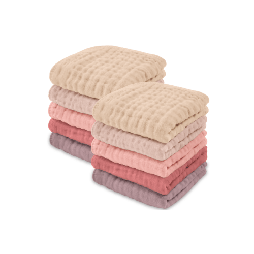 Muslin Washcloths - Pack of 10