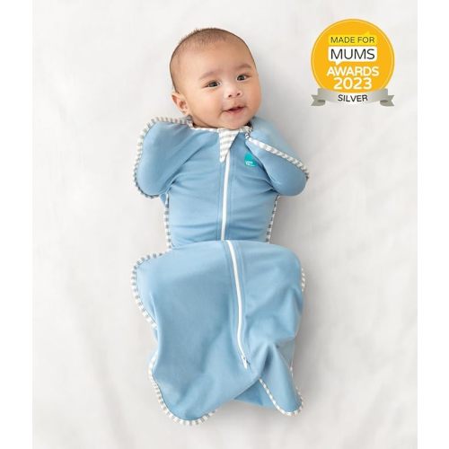 Love to Dream Swaddle UP, Baby Sleep Sack, Self-Soothing Swaddles for Newborns, Get Longer Sleep, Snug Fit Helps Calm Startle Reflex, New Born Essentials for Baby, 1.0 TOG, 5-8.5 lbs, Dusty Blue