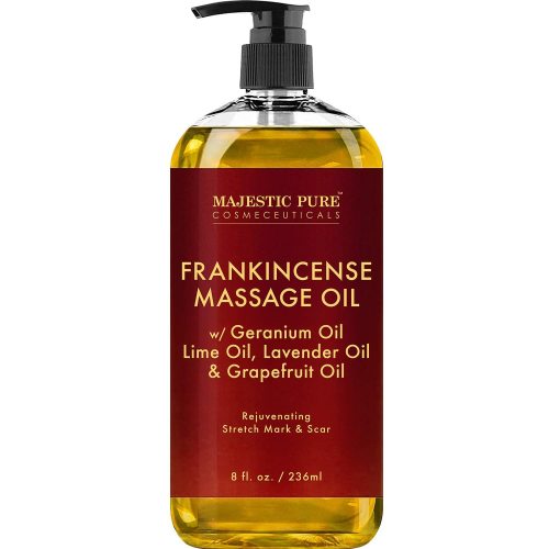 Majestic Pure Stretch Mark and Scar Frankincense Massage Oil, 8 fl oz