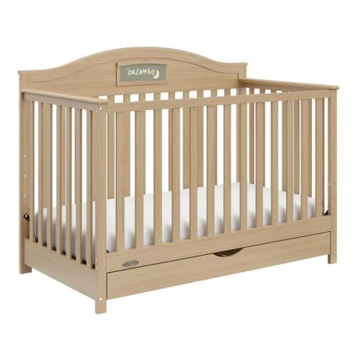 Graco Story Customizable 5-in-1 Convertible Crib with Drawer Driftwood