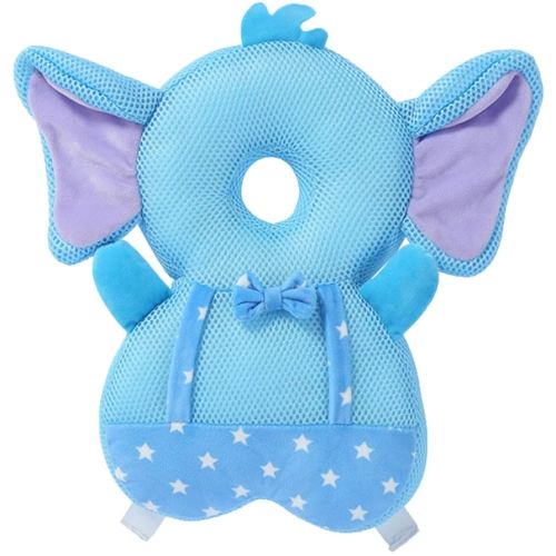 Baby Walker Head Protector Toddler Adjustable Baby Head Protection Backpack Wear Safety Pad (Star Elephant)