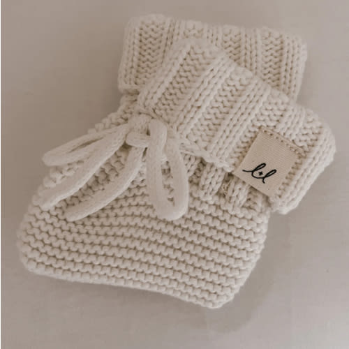 Luna + Luca Organic Booties - White