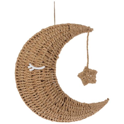 Moon & Star Woven Wall Decor