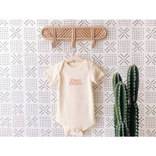 Cradle Catholic Onesie for Catholic Baby Baptism Onesie Baptism Gift Gender Neutral Catholic Neutral Nursery Gender Neutral Gift Baby