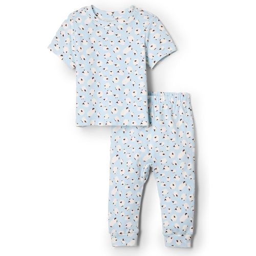 Amazon Essentials Baby_Boys Pant & Top Set, Light Blue Lambs, 3-6 Months