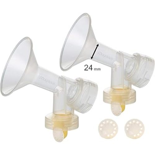 One-Piece Breastshield w/Valve, Membrane for Medela Breast Pumps (Pump in Style, Lactina, Symphony), 24 mm Standard breastshields; Replacement of Medela PersonalFit Breastshield (Medium 24 mm,