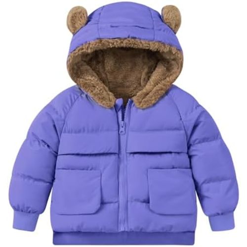TUONROAD Baby Girls Coats for 6 Months-5 Years Toddlers Boy Winter Jacket Warm Bear Hooded Outdoor Coats Size 5