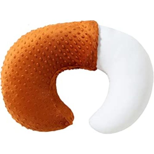 Baby Nursing Pillow and Body Positioner with Premium Slipcover for Breastfeeding for Baby Boys and Girls, Feeding Pillow with Breathable Comfortable Pillowcase (Pumpkin Spice)