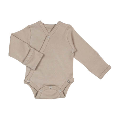Organic Kimono Bodysuit in Oatmeal – L'ovedbaby