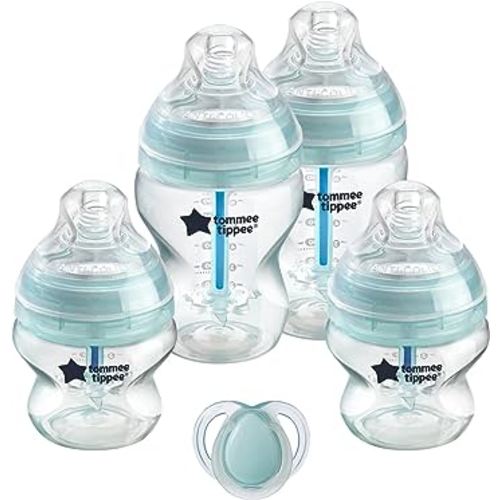 Tommee Tippee Anti-Colic Baby Bottle Newborn Starter Set, Slow Flow Breast-Like Nipples and Unique Anti-Colic Venting System