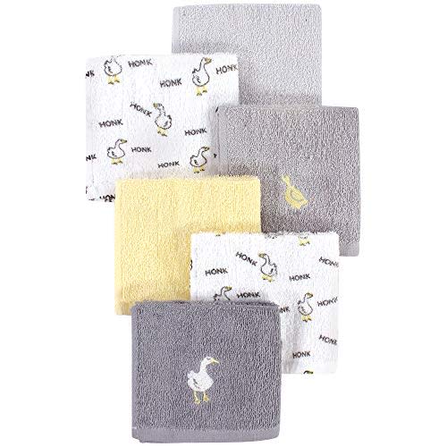 Luvable Friends Unisex Baby Super Soft Cotton Washcloths, Goose, One Size