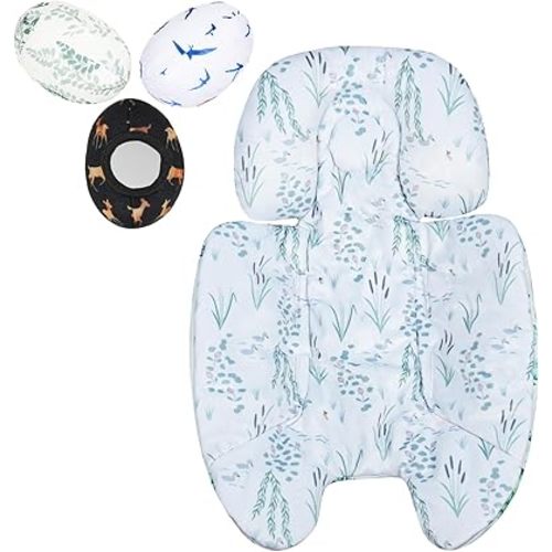 Mamaroo Newborn Insert and 3Pcs Mamaroo Replacement Toy Balls, Breathable Reversible Mamaroo Infant Insert Compatible with 4moms Mamaroo Baby Swing & RockaRoo, Head & Body Support, Machine Washable