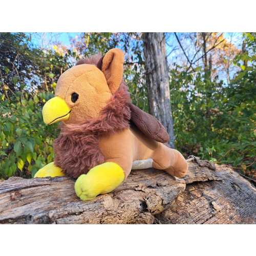 Samson the Gryphon Plushie - cute soft fantasy griffin stuffed animal plush